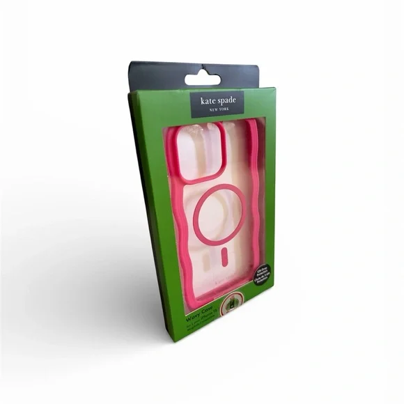 Kate Spade Pink iPhone 15 Pro Max Wavy Case - Picture 2 of 3